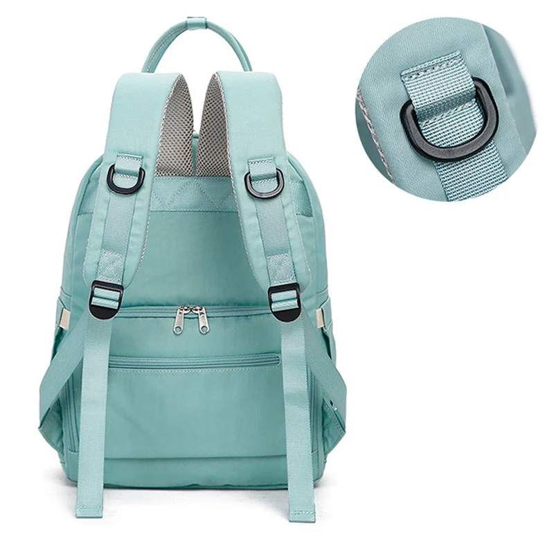 Guangzhou Fuliya Industry Co.,Ltd C-81323 Lightweight mommy backpack, water-repellent fabric, wide-opening main compartment, wet/dry separation, independent foil-insulated bottle compartment - suitable for baby outings and daily use.