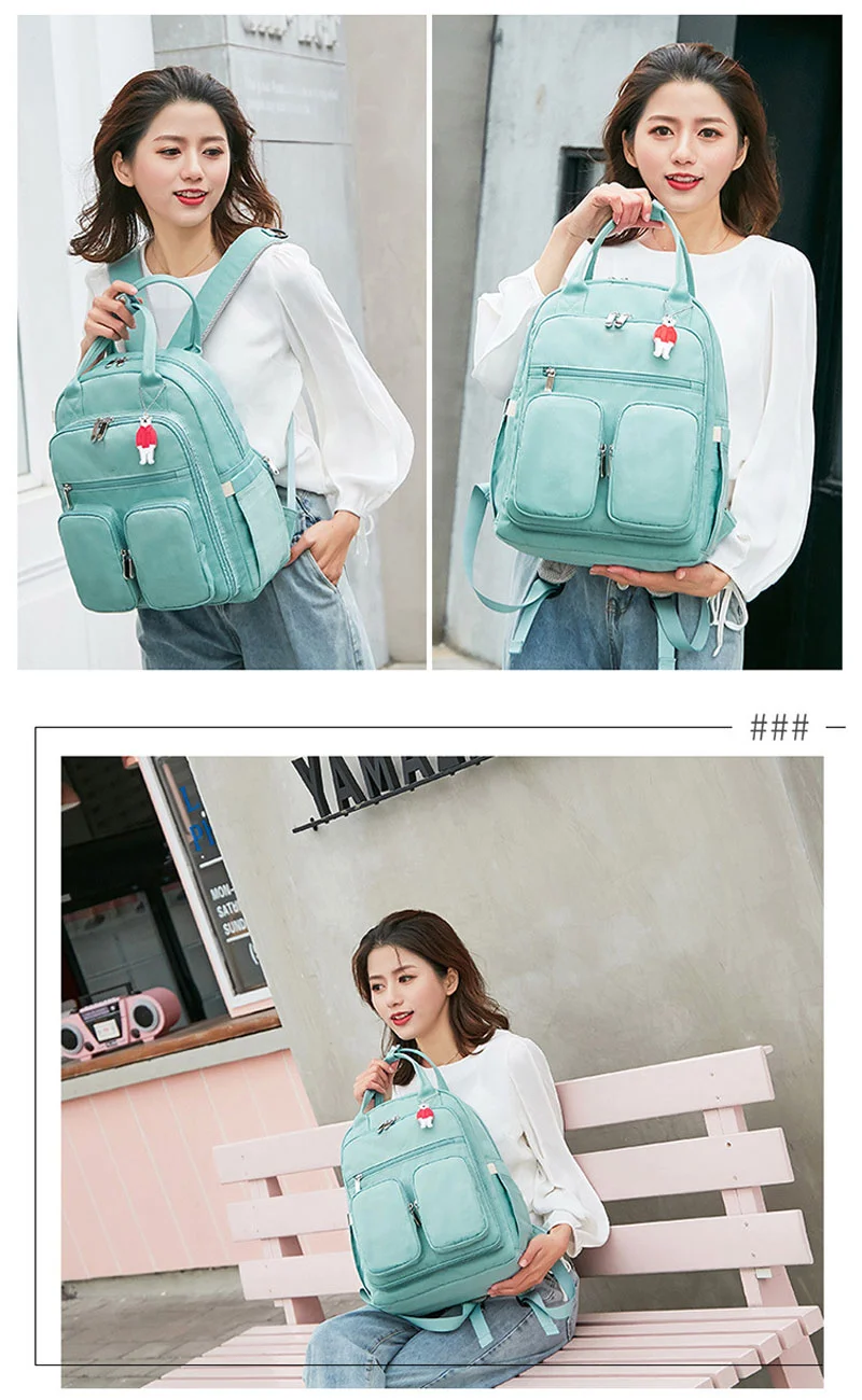 Guangzhou Fuliya Industry Co.,Ltd C-81323 Lightweight mommy backpack, water-repellent fabric, wide-opening main compartment, wet/dry separation, independent foil-insulated bottle compartment - suitable for baby outings and daily use.