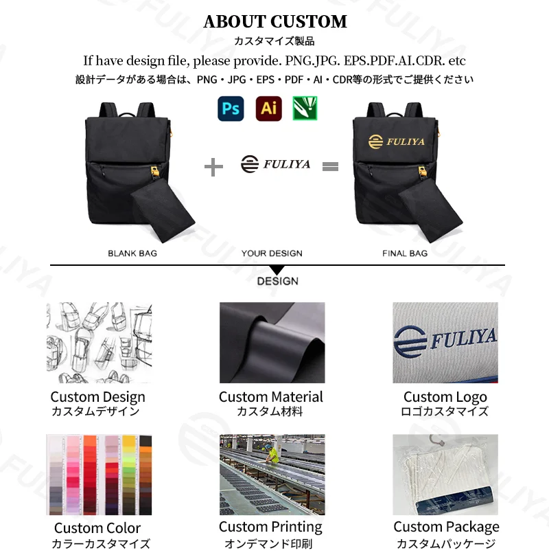 Guangzhou Fuliya Industry Co.,Ltd C-81329 Lightweight waterproof backpack with detachable pouch, 15.6″ laptop compartment, multi-pockets, luggage sleeve - for business, travel, hiking, and students.