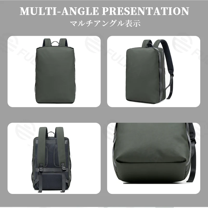 Guangzhou Fuliya Industry Co.,Ltd C-81331 Water-repellent durable fabric, large capacity, laptop sleeve, luggage pass-through, breathable back - for commuting, business, travel, hiking.