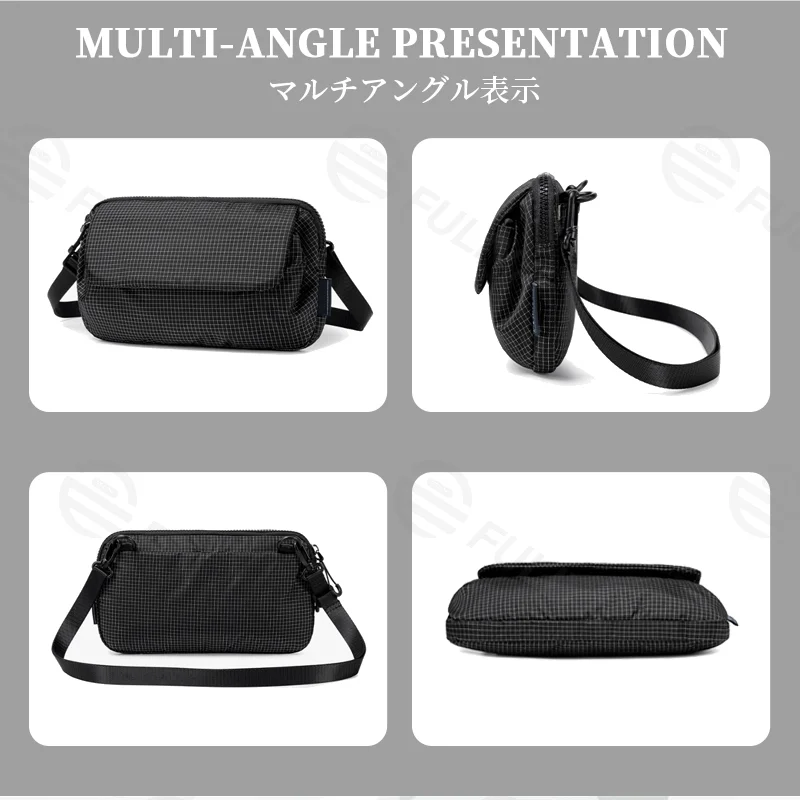 Guangzhou Fuliya Industry Co.,Ltd C-81332 Lightweight stylish small bag, detachable hook buckle, D-ring, smooth zipper, hidden snap button, large main compartment, multiple pockets - ideal for casual daily use.
