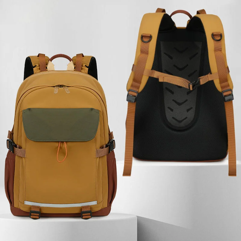 Guangzhou Fuliya Industry Co.,Ltd C-81335 Large capacity, bottom support to prevent sagging, expandable back compartment, multi-layer storage, honeycomb breathable back, reinforced handle - suitable for middle/high school and daily casual use.