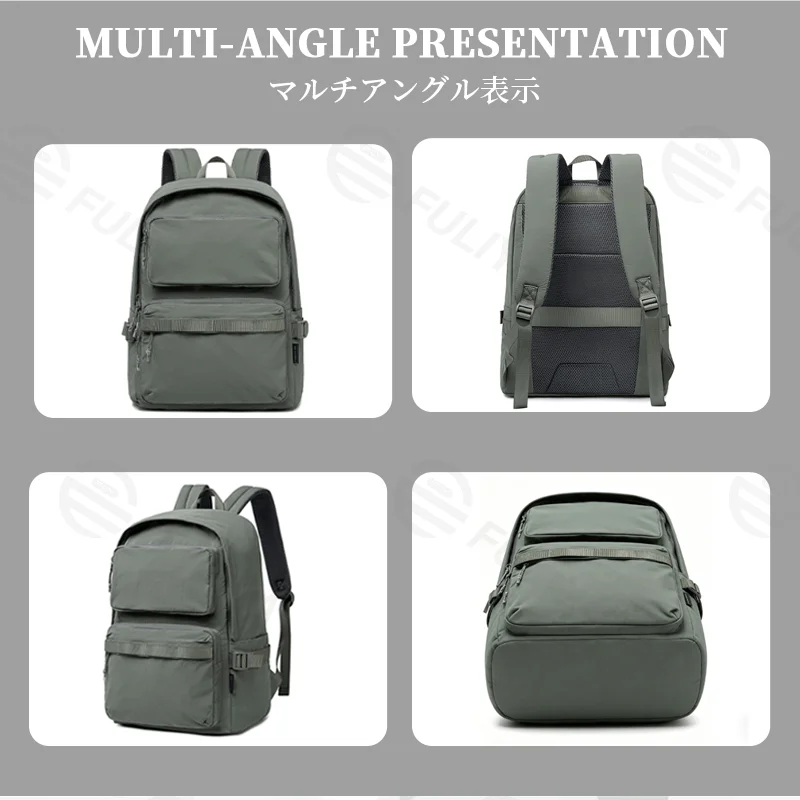 Guangzhou Fuliya Industry Co.,Ltd C-81347 Made of durable waterproof fabric, with large capacity, built-in laptop sleeve and multiple pockets, breathable shoulder straps, and luggage pass-through sleeve - ideal for commuting, travel, and school.