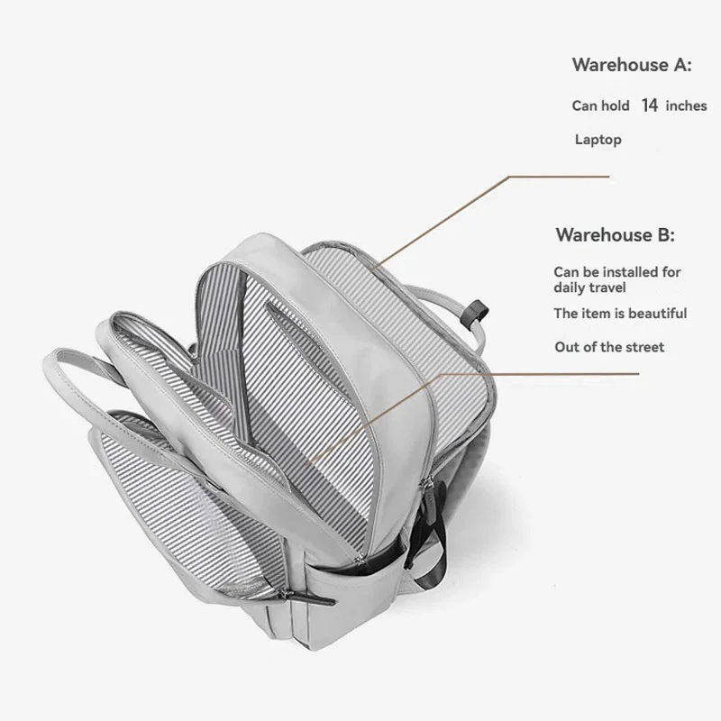 Guangzhou Fuliya Industry Co.,Ltd C-81353 This waterproof backpack features scientific layering, a separate laptop compartment, large-capacity main compartment, back anti-theft zipper, and rivet reinforcement - ideal for commuting, school, and weekends.
