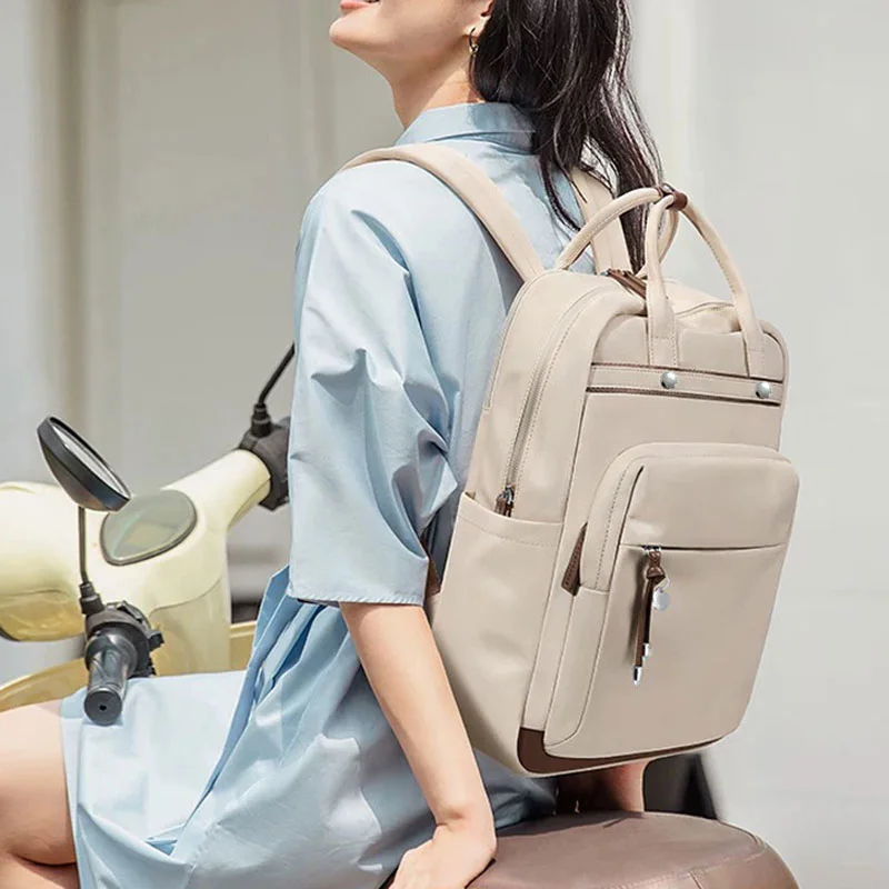 Guangzhou Fuliya Industry Co.,Ltd C-81353 This waterproof backpack features scientific layering, a separate laptop compartment, large-capacity main compartment, back anti-theft zipper, and rivet reinforcement - ideal for commuting, school, and weekends.