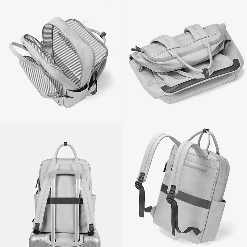 Guangzhou Fuliya Industry Co.,Ltd C-81353 This waterproof backpack features scientific layering, a separate laptop compartment, large-capacity main compartment, back anti-theft zipper, and rivet reinforcement - ideal for commuting, school, and weekends.