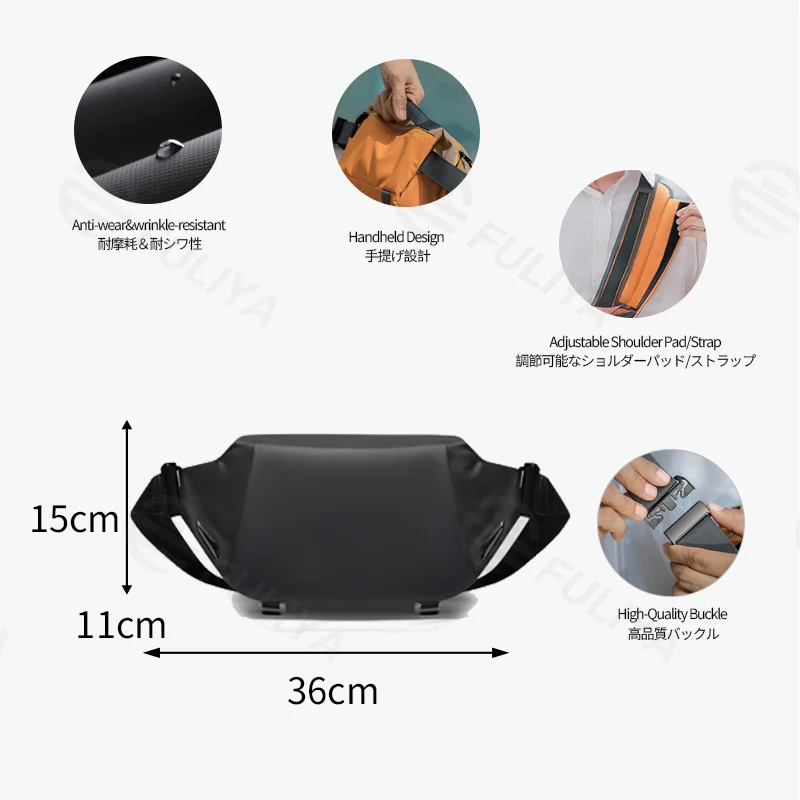 Guangzhou Fuliya Industry Co.,Ltd C-81354 This multi-functional shoulder bag features hand/shoulder carry, an adjustable shoulder pad, a semi-open compartment, and a bottom strap - ideal for commuting, outdoor, and daily use.