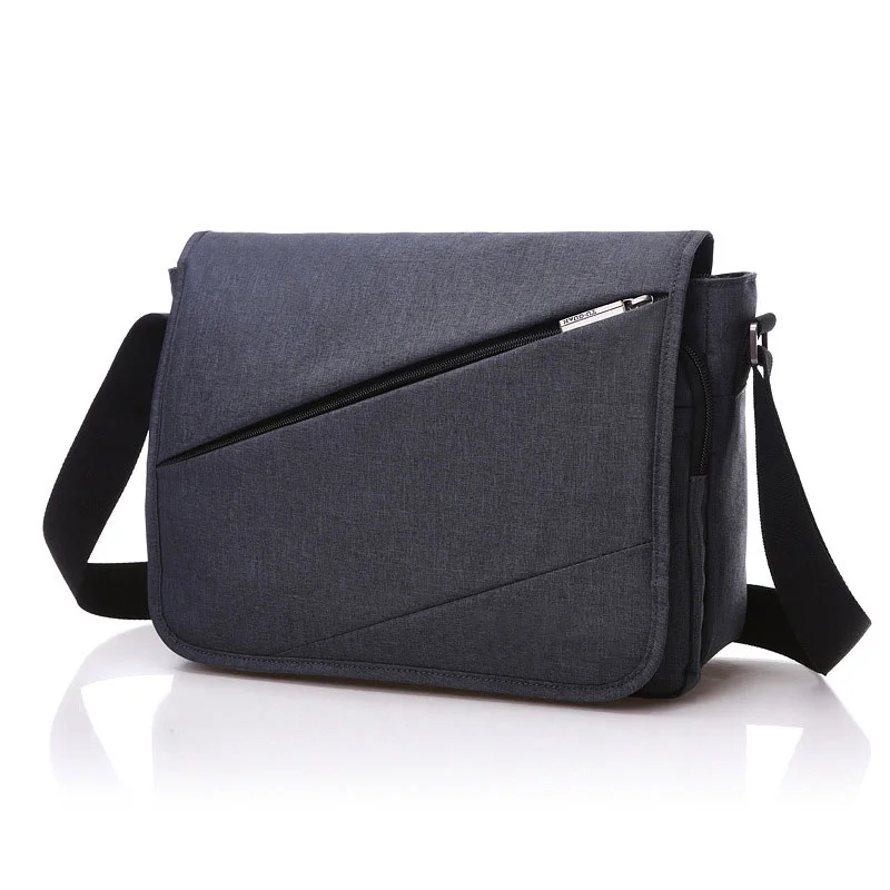 Guangzhou Fuliya Industry Co.,Ltd C-81378 This waterproof canvas crossbody bag is durable, large-capacity with multiple pockets and Velcro closure - perfect for commuting and daily use.