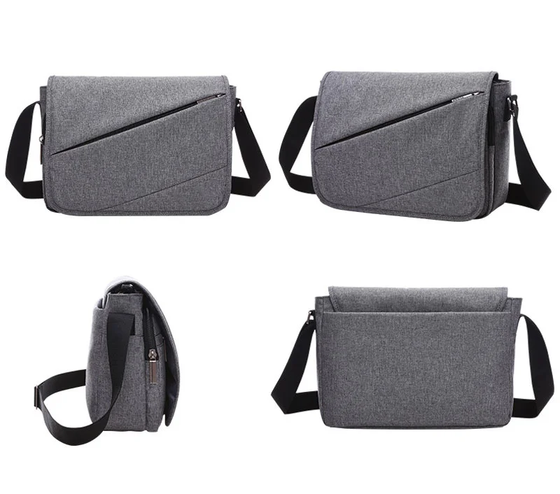 Guangzhou Fuliya Industry Co.,Ltd C-81378 This waterproof canvas crossbody bag is durable, large-capacity with multiple pockets and Velcro closure - perfect for commuting and daily use.