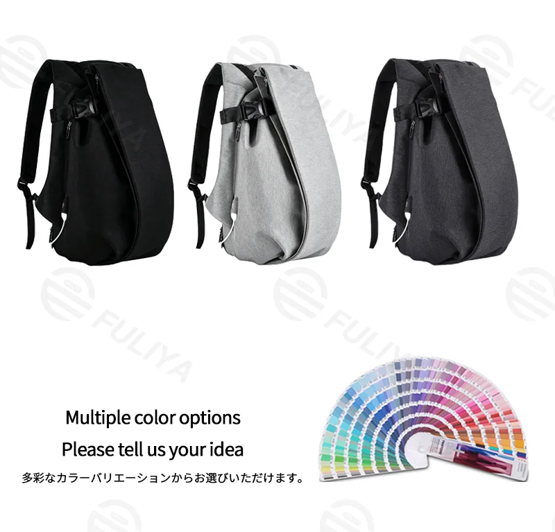 Guangzhou Fuliya Industry Co.,Ltd C-81380 Large capacity, 180° opening with multi-layer storage, hidden anti-theft pocket, charging buckle, side water bottle pocket, luggage strap, breathable mesh back panel - suitable for commuting, travel, and outdoor.