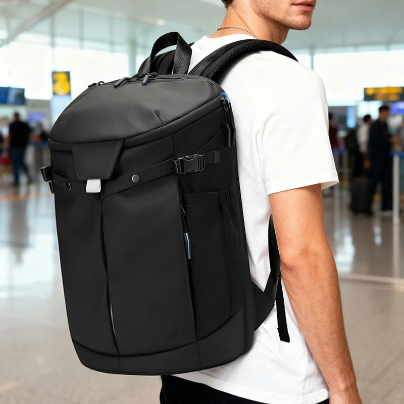 Guangzhou Fuliya Industry Co.,Ltd C-81381Large-capacity waterproof backpack with Velcro-closure main compartment, dedicated laptop and device sleeves, back anti-theft pocket, and luggage strap - ideal for commuting, travel, and outdoor.