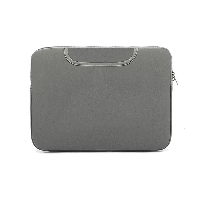 Guangzhou Fuliya Industry Co.,Ltd C-81384 This padded shockproof laptop handbag is made of durable waterproof fabric, large capacity for 14-inch laptops, plush lining for protection, with a hideaway handle and side pocket - ideal for commuting and travel.