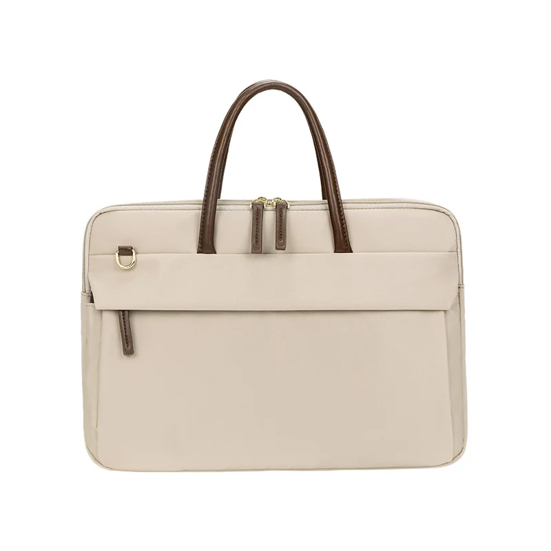 Guangzhou Fuliya Industry Co.,Ltd C-81386 This lightweight waterproof laptop bag features large inner pockets, back pockets, hidden front zipper pocket, and luggage strap - ideal for commuting and business.