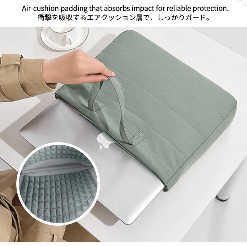 Guangzhou Fuliya Industry Co.,Ltd C-81401 This versatile tote bag is water-repellent and scratch-resistant, with air-cushion protection, large capacity for a laptop, detachable shoulder strap, and trolley strap - perfect for commuting and travel.
