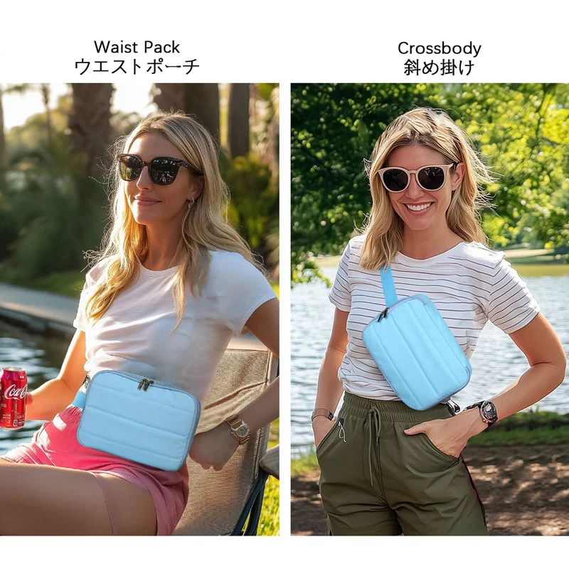 Guangzhou Fuliya Industry Co.,Ltd C-81411 This multi-functional insulated waist pack is made of waterproof PEVA, keeps drinks cold, with smooth zipper and adjustable strap, waist/crossbody carry - ideal for hiking, camping, and travel.