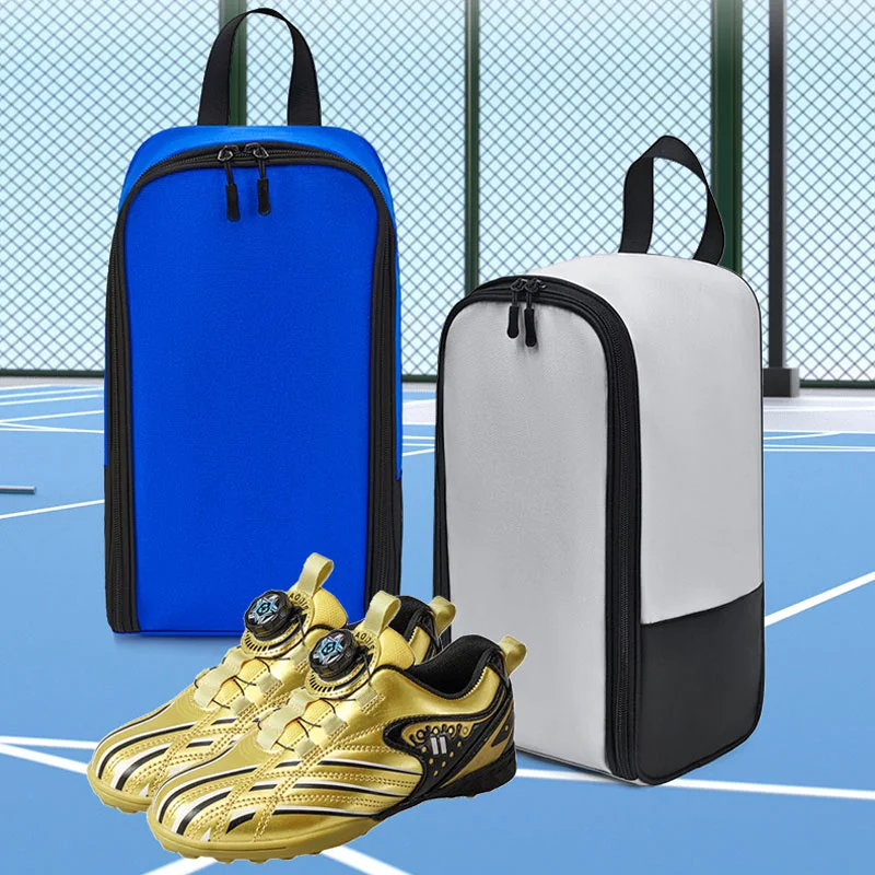 Guangzhou Fuliya Industry Co.,Ltd C-81415 This shoe bag is made of high-density Oxford fabric, water-proof and dust-proof, with ventilation holes, dual-zipper wide opening, and large capacity - for gym, travel, and daily use.
