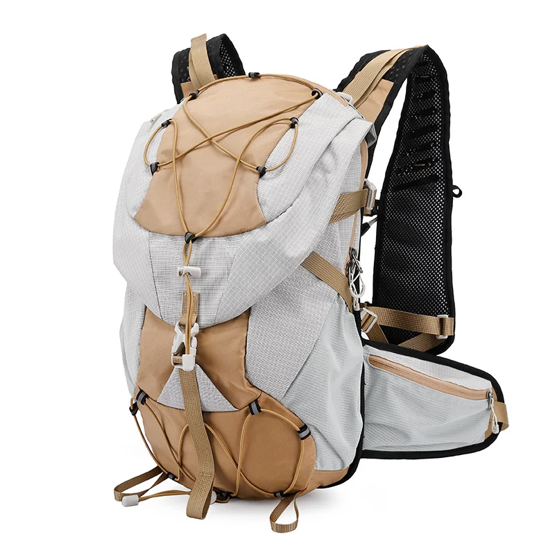 Guangzhou Fuliya Industry Co.,Ltd C-81419 This lightweight (955g) backpack features a breathable back panel, hydration pocket, multi-layer storage, and an adjustable chest strap - perfect for trekking, travel, and outdoor.
