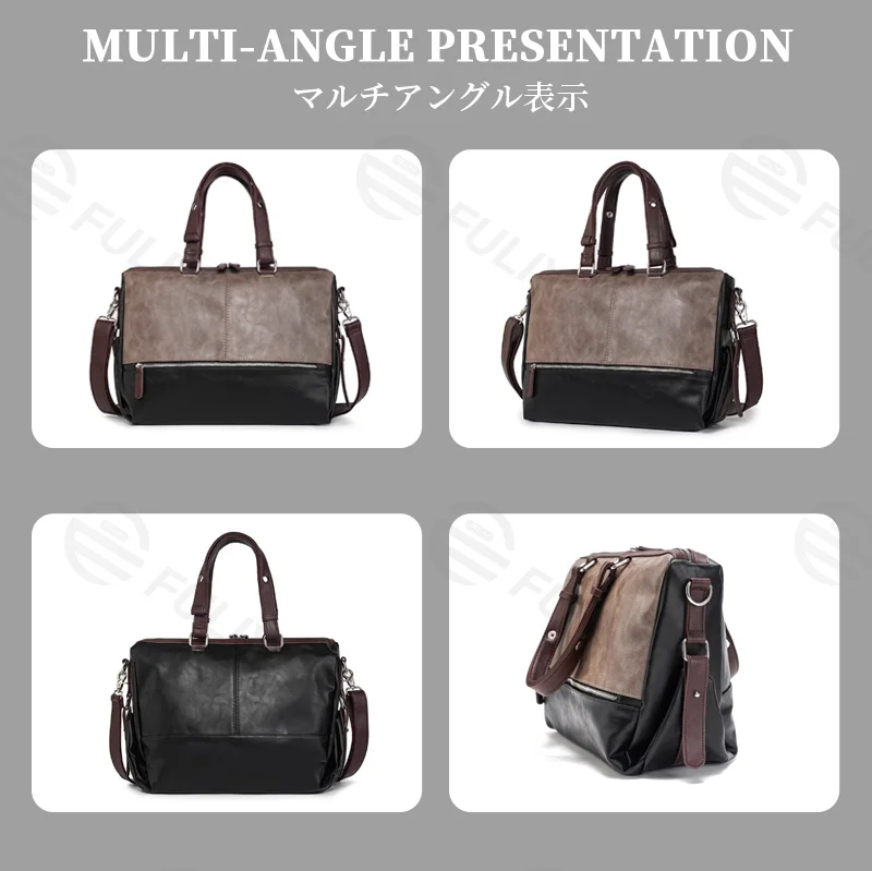 Guangzhou Fuliya Industry Co.,Ltd C-81421 This business briefcase is water-repellent, large-capacity for a laptop, with adjustable shoulder strap and buckle, inner pockets - perfect for hand, shoulder, or crossbody carry.