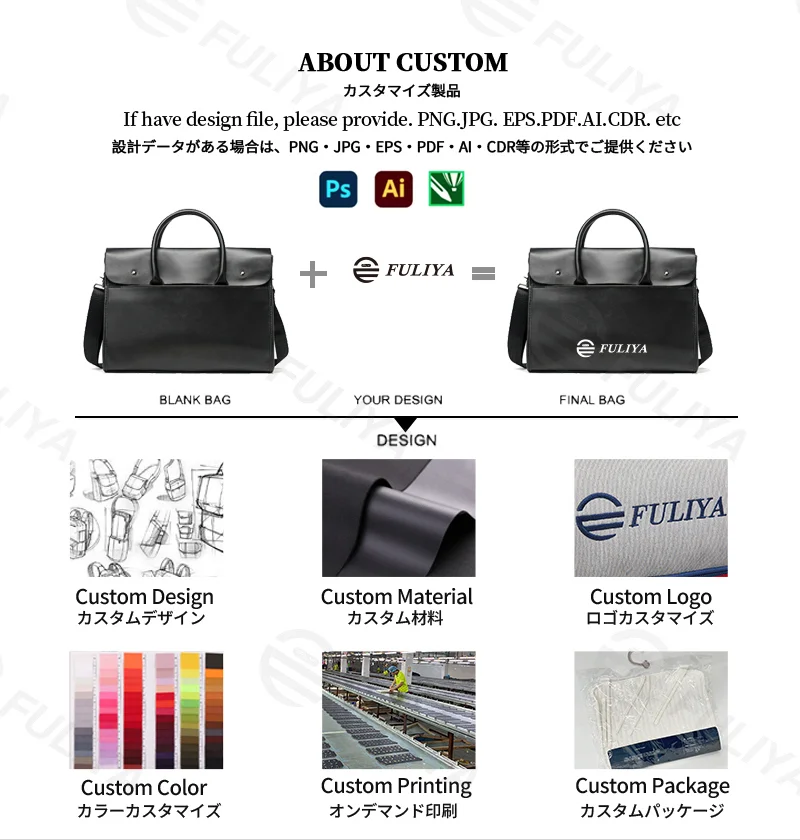 Guangzhou Fuliya Industry Co.,Ltd C-81422 This soft leather tote is large enough for a laptop, water-repellent and wear-resistant, with a detachable strap, hand/shoulder/crossbody carry - for commuting and business trips.