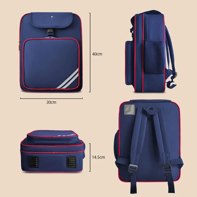 Guangzhou Fuliya Industry Co.,Ltd C-81424 This elementary school backpack features Velcro closure and a detachable pen pouch, lightweight - ideal for school and tutoring.