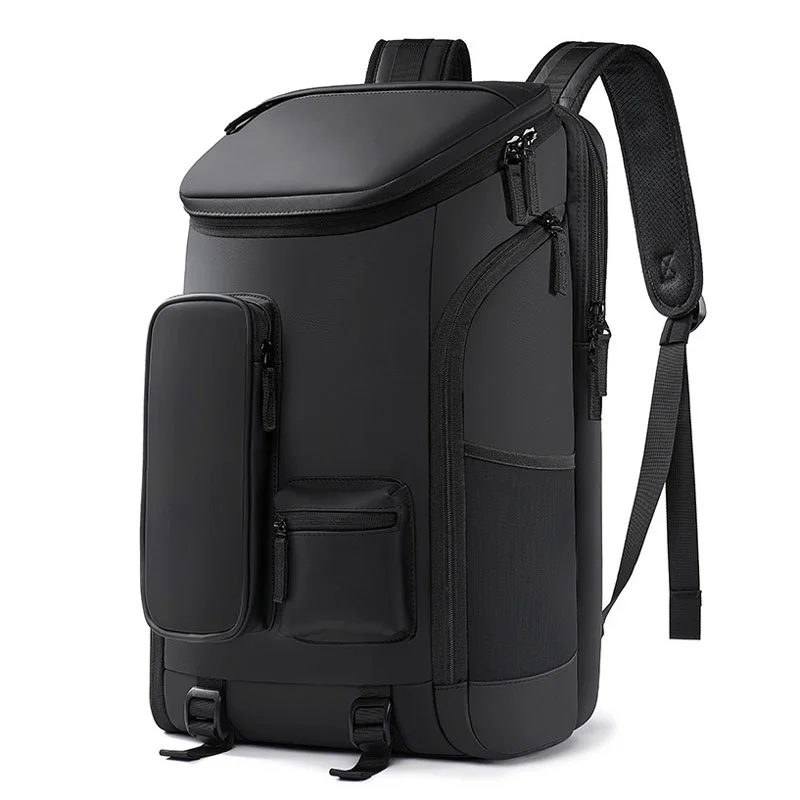 Guangzhou Fuliya Industry Co.,Ltd C-81425 This multi-functional backpack is water-repellent and durable, with large capacity, separate shoe compartment, laptop storage, and ergonomic back panel - for commuting, travel, and outdoor.