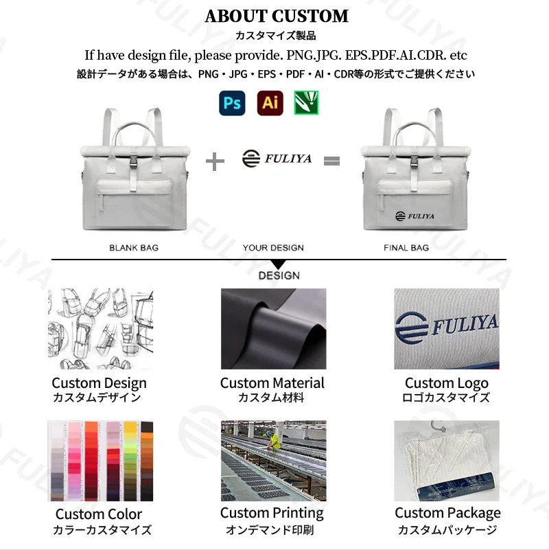 Guangzhou Fuliya Industry Co.,Ltd C-81427 This lightweight waterproof laptop bag converts between crossbody and hand carry, with dual air-cushion padding, large capacity, and trolley strap - for commuting and business trips.