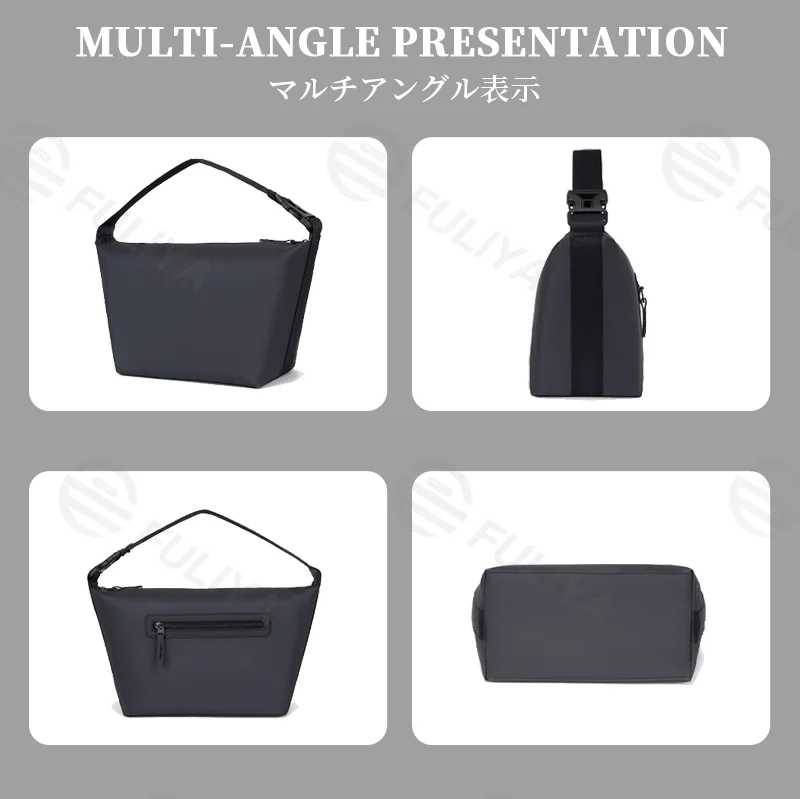 Guangzhou Fuliya Industry Co.,Ltd C-81431 This camera bag features durable waterproof PU coating, removable padded dividers, iPad compartment, and hand/shoulder/crossbody carry - for photography and daily use.