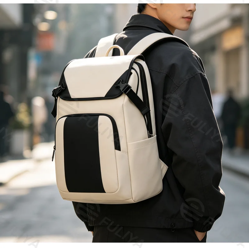 Guangzhou Fuliya Industry Co., Ltd Laptop Backpack C-81449 - Back view showing logo placement and breathable mesh panel (6/6)
