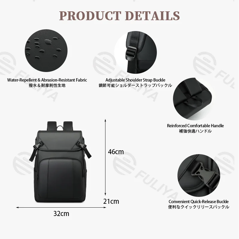 Guangzhou Fuliya Industry Co., Ltd Laptop Backpack C-81449 - Strap detail showing ergonomic padding and adjustable length (5/6)