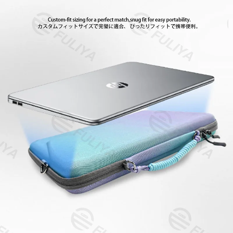 Guangzhou Fuliya Industry Co.,Ltd C-81453 This hard-shell storage bag is shockproof and waterproof, with scratch-proof fleece lining, cushioned edge protection, and smooth zipper - for commuting and travel.