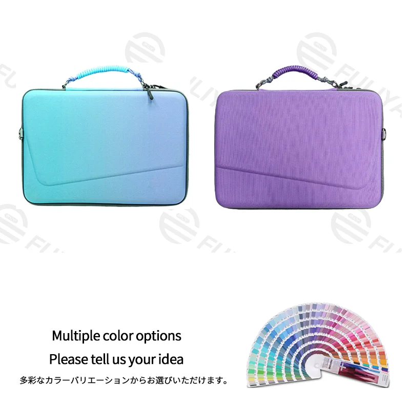 Guangzhou Fuliya Industry Co.,Ltd C-81453 This hard-shell storage bag is shockproof and waterproof, with scratch-proof fleece lining, cushioned edge protection, and smooth zipper - for commuting and travel.