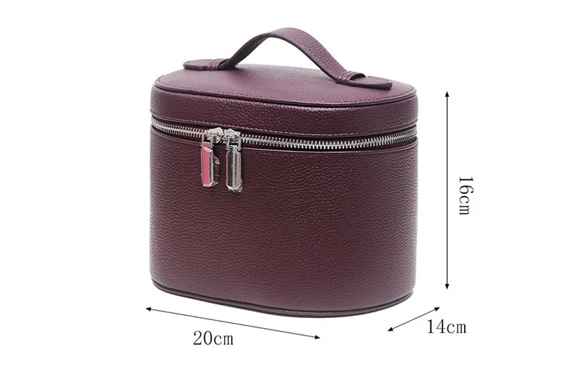 Guangzhou Fuliya Industry Co.,Ltd C-81454 This PU makeup bag features macaron colors, large capacity with compartments, smooth zipper and wide handle - for business trips, travel, and daily use.