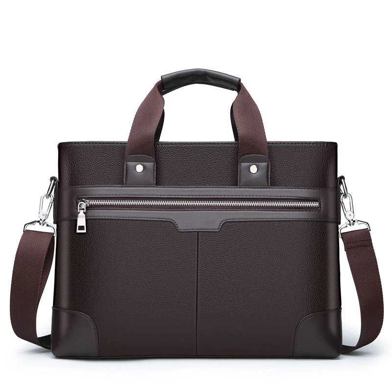 Guangzhou Fuliya Industry Co.,Ltd C-81456 This slim briefcase is lightweight, water-repellent, scratch-resistant, spacious with compartments, comfortable handle, and shoulder/crossbody strap - for commuting and business trips.
