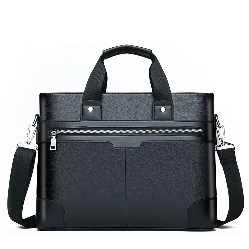 Guangzhou Fuliya Industry Co.,Ltd C-81456 This slim briefcase is lightweight, water-repellent, scratch-resistant, spacious with compartments, comfortable handle, and shoulder/crossbody strap - for commuting and business trips.