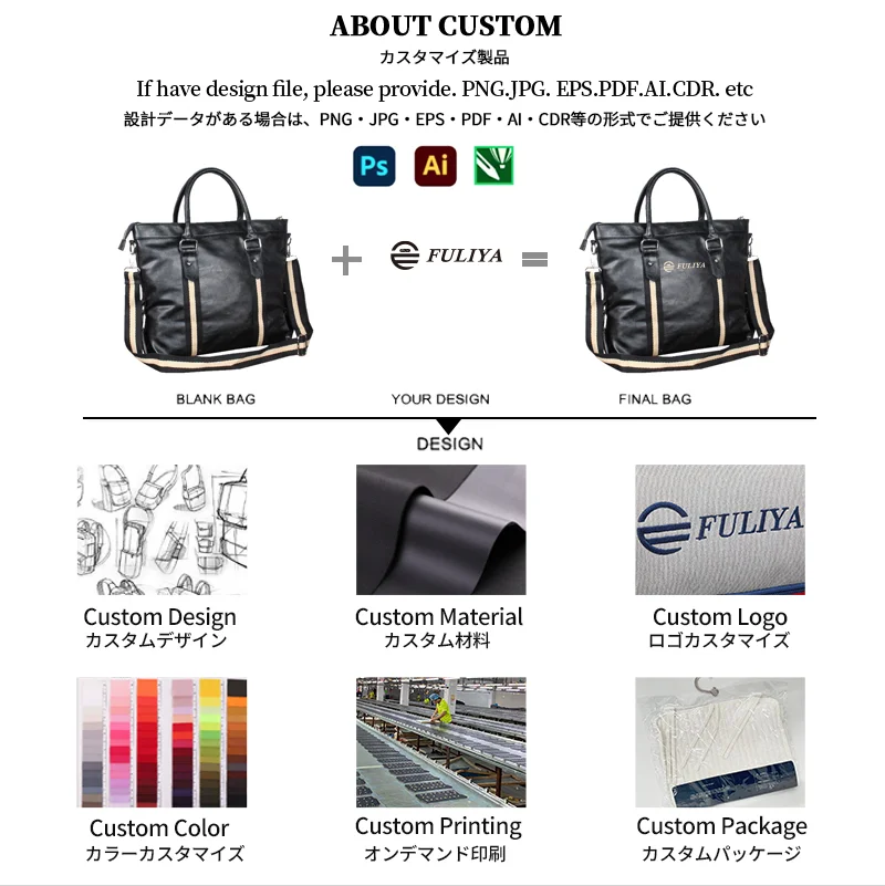 Guangzhou Fuliya Industry Co.,Ltd C-81457 This PU briefcase has organized compartments, comfortable handle, smooth zipper, detachable hook, and hand/shoulder/crossbody carry - for commuting and business.
