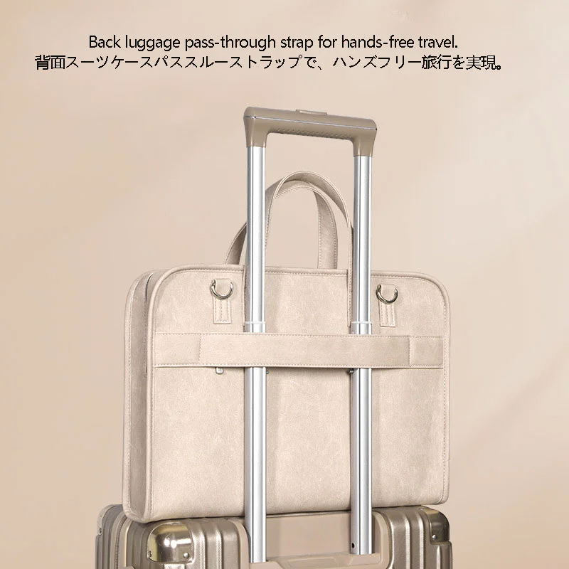 Guangzhou Fuliya Industry Co.,Ltd C-81459 This laptop bag is water-repellent and shockproof with 3-layer protection, multiple compartments, and hand/trolley/crossbody carry - for commuting and business trips.