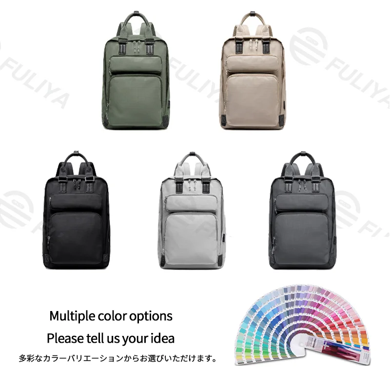 Guangzhou Fuliya Industry Co.,Ltd C-81464 This versatile backpack fits a laptop, is water-repellent and stain-resistant, includes a detachable insulated bottle pouch, and has a trolley strap - suitable for business, commuting, and family outings.