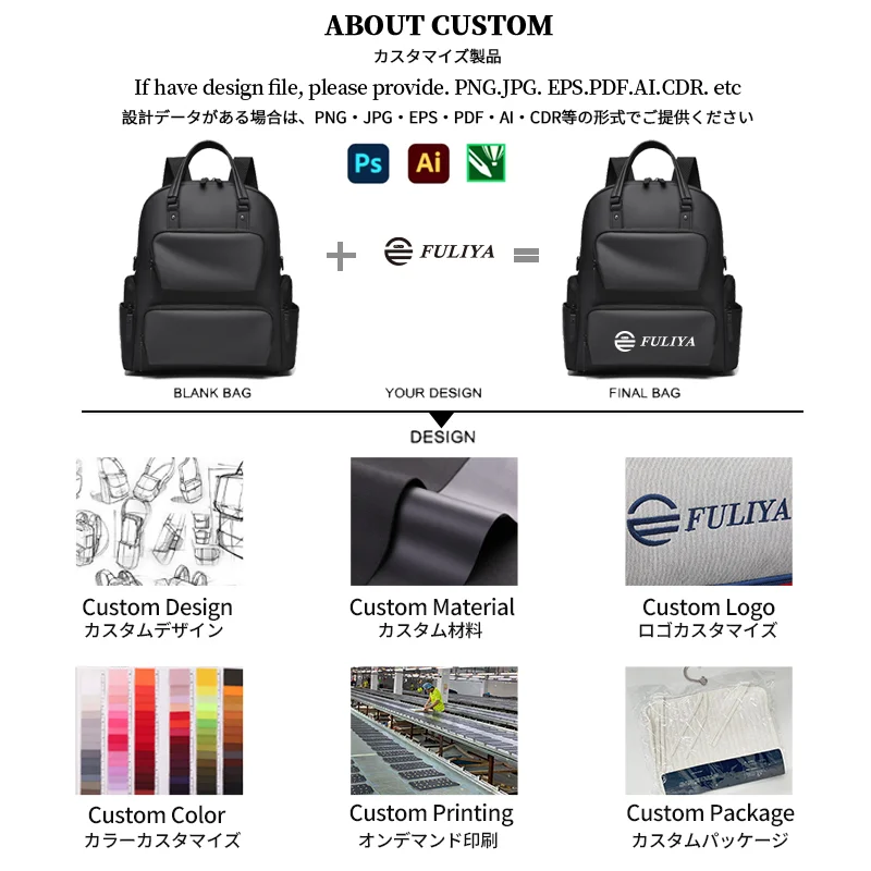 Guangzhou Fuliya Industry Co.,Ltd C-81466 This business bag fits a 15.6" laptop, has detachable straps for hand, backpack, or crossbody carry, and a trolley sleeve - for commuting, business trips, and travel.