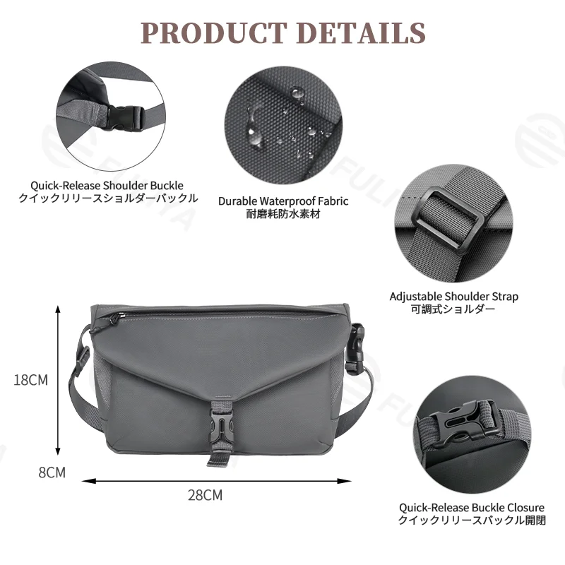 Guangzhou Fuliya Industry Co.,Ltd C-81333/FLY-238175 Water-repellent durable fabric, spacious main compartment, multi-pockets, quick-release buckles, adjustable strap - lightweight for commuting, travel, and business.