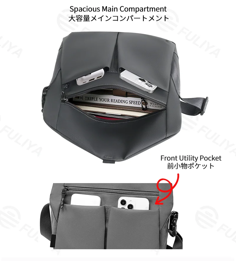Guangzhou Fuliya Industry Co.,Ltd C-81333/FLY-238175 Water-repellent durable fabric, spacious main compartment, multi-pockets, quick-release buckles, adjustable strap - lightweight for commuting, travel, and business.