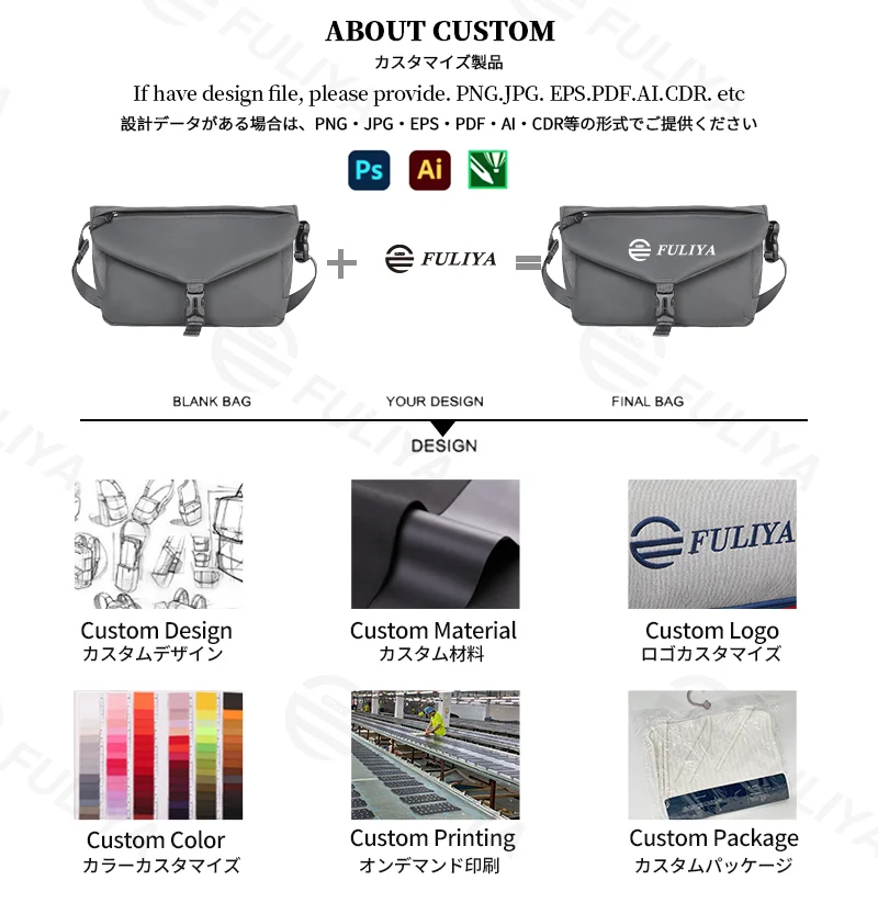 Guangzhou Fuliya Industry Co.,Ltd C-81333/FLY-238175  Water-repellent durable fabric, spacious main compartment, multi-pockets, quick-release buckles, adjustable strap - lightweight for commuting, travel, and business.