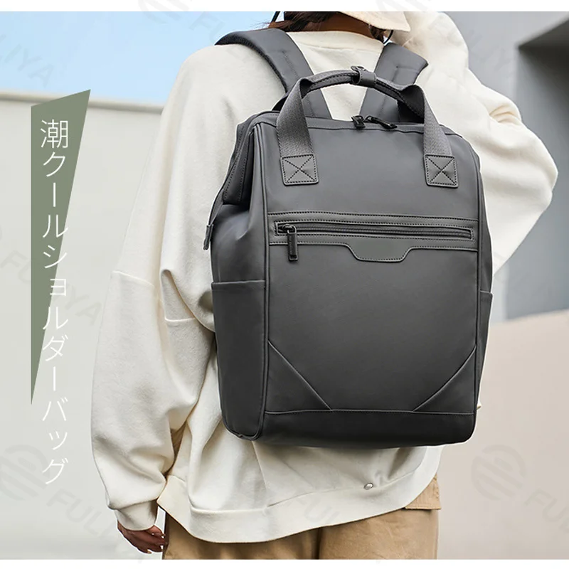 Guangzhou Fuliya Industry Co.,Ltd C-81325 Large-capacity backpack, water-repellent and wear-resistant fabric, built-in laptop compartment, luggage pass-through sleeve, multi-pocket design - suitable for commuting, travel, school, and business.