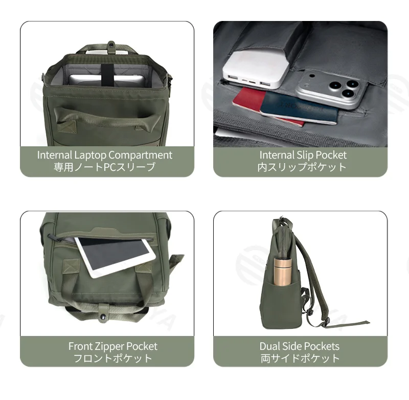Guangzhou Fuliya Industry Co.,Ltd C-81325 Large-capacity backpack, water-repellent and wear-resistant fabric, built-in laptop compartment, luggage pass-through sleeve, multi-pocket design - suitable for commuting, travel, school, and business.