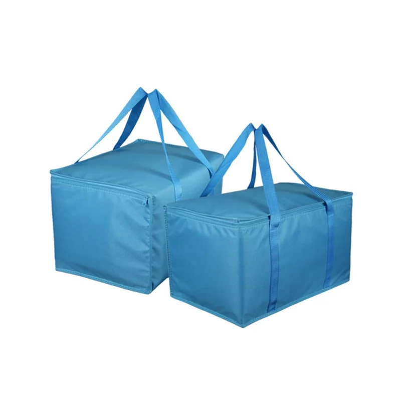 Guangzhou Fuliya Industry Co.,Ltd C-80902 Thickened lattice aluminum foil insulated bag, water-resistant, anti-corrosive and tear-resistant, collapsible, solid feet, nylon woven handle, and smooth zipper - for seafood, food delivery, and takeout.
