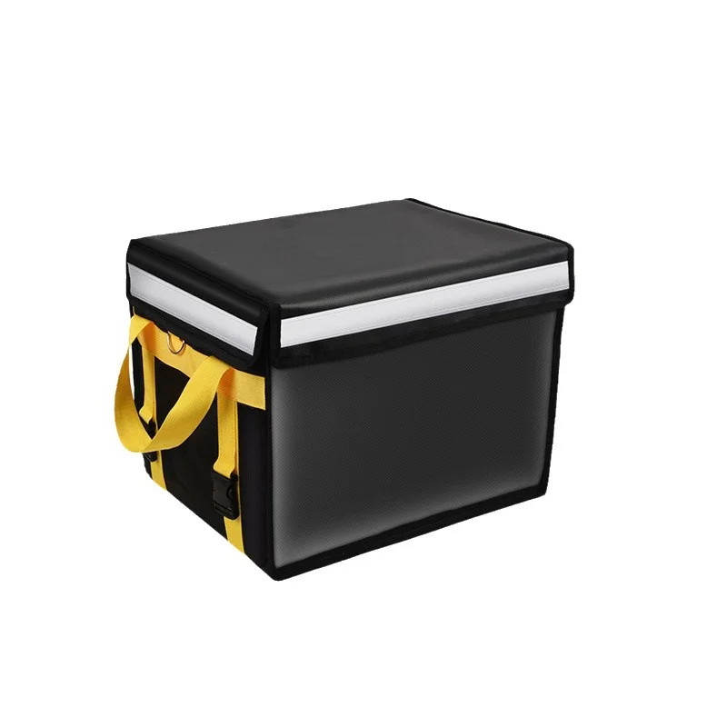 Guangzhou Fuliya Industry Co.,Ltd C-80903 Large-capacity food delivery insulated box, water-resistant and wear-resistant, thickened foil lining and ABS bracket, available in 30L/45L/62L - for pizza, cake, food delivery, and picnics.
