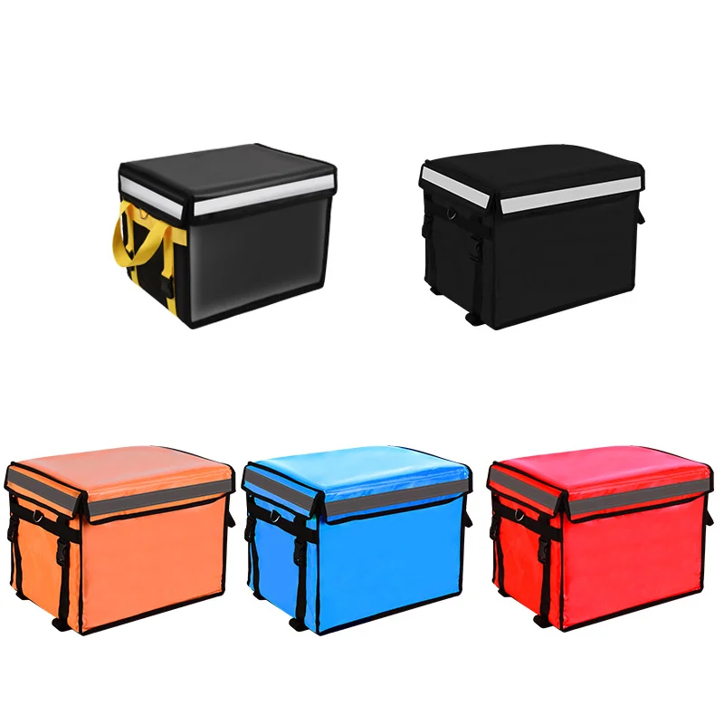 Guangzhou Fuliya Industry Co.,Ltd C-80903 Large-capacity food delivery insulated box, water-resistant and wear-resistant, thickened foil lining and ABS bracket, available in 30L/45L/62L - for pizza, cake, food delivery, and picnics.