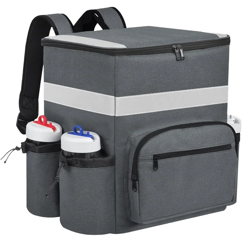 Guangzhou Fuliya Industry Co.,Ltd C-80904 36L pizza delivery insulated backpack, 600D Oxford fabric, water-resistant, padded straps, breathable back pad, and dual zipper - holds 8 pizzas or 12 cans for food delivery.