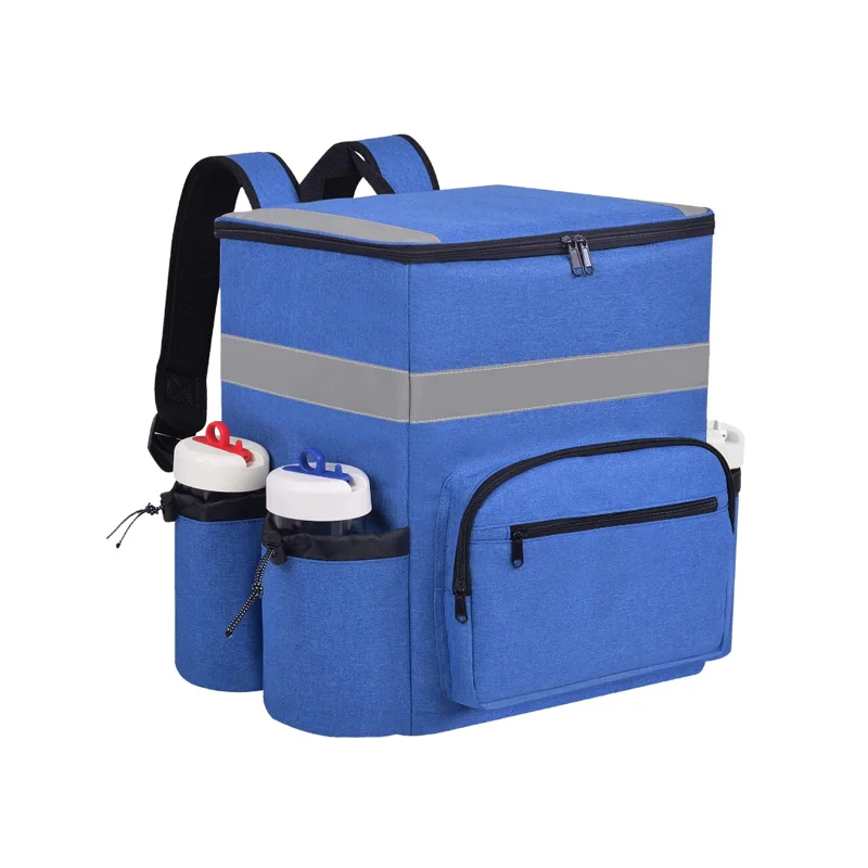 Guangzhou Fuliya Industry Co.,Ltd C-80904 36L pizza delivery insulated backpack, 600D Oxford fabric, water-resistant, padded straps, breathable back pad, and dual zipper - holds 8 pizzas or 12 cans for food delivery.