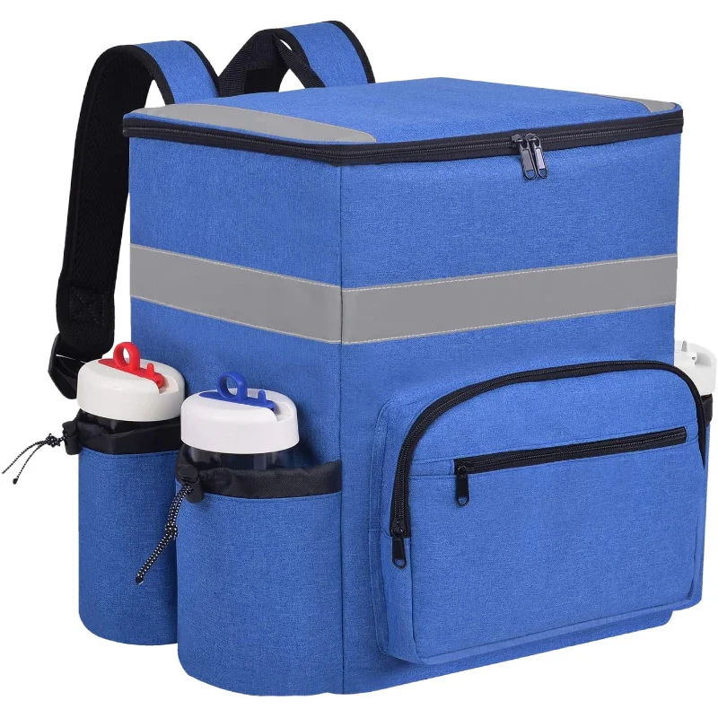 Guangzhou Fuliya Industry Co.,Ltd C-80904 36L pizza delivery insulated backpack, 600D Oxford fabric, water-resistant, padded straps, breathable back pad, and dual zipper - holds 8 pizzas or 12 cans for food delivery.