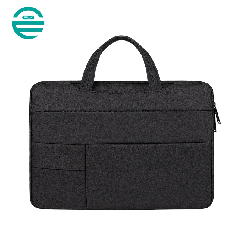 Guangzhou Fuliya Industry Co.,Ltd C-80906 Lightweight multi-compartment laptop bag, thickened plush lining, hidden carry handle, rear document pocket, and Velcro design - multiple colors for 13.3/15.4/15.6-inch laptops.